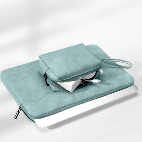 Housse D'ordinateur Portable Fluffy Verte + Cadeau