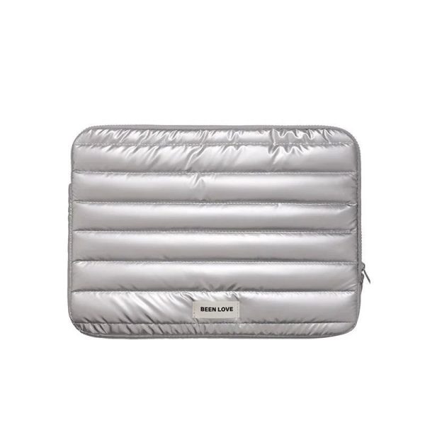 Housse De Protection Matelassée Pour Ordinateur - Argent