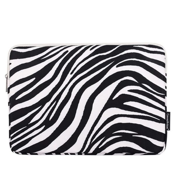 housse de protection pour ordinateur au design zebra