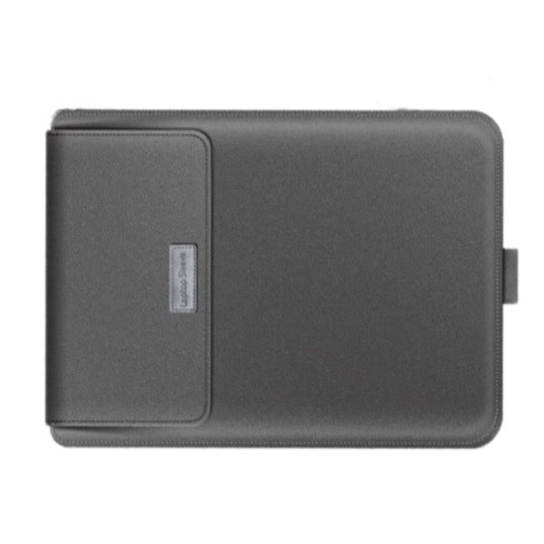 Pochette Pour Ordinateur En Cuir Avec Support - Standoo Gris