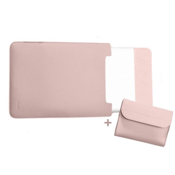 Pochette Pour Ordinateur Mac Avec Trousse Offerte - Couleur Poudrée