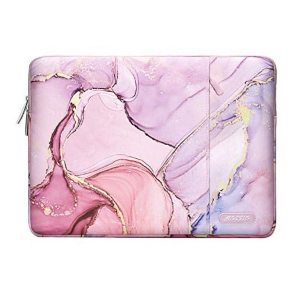 pochette pour ordinateur portable femme - marbre rose