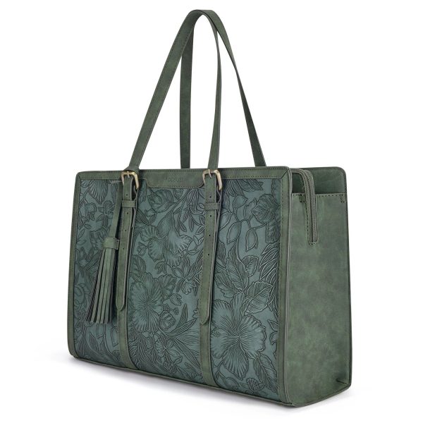 Sac À Main En Cuir Pour Ordinateur - Matcha
